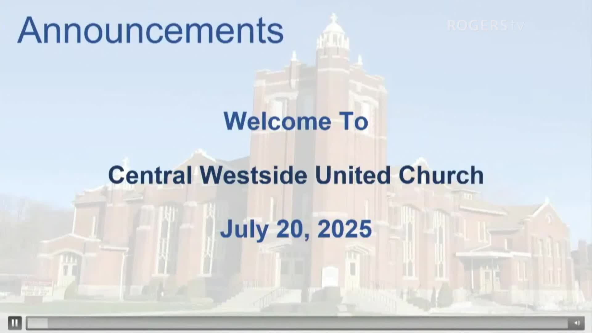 Central Westside United Church Service