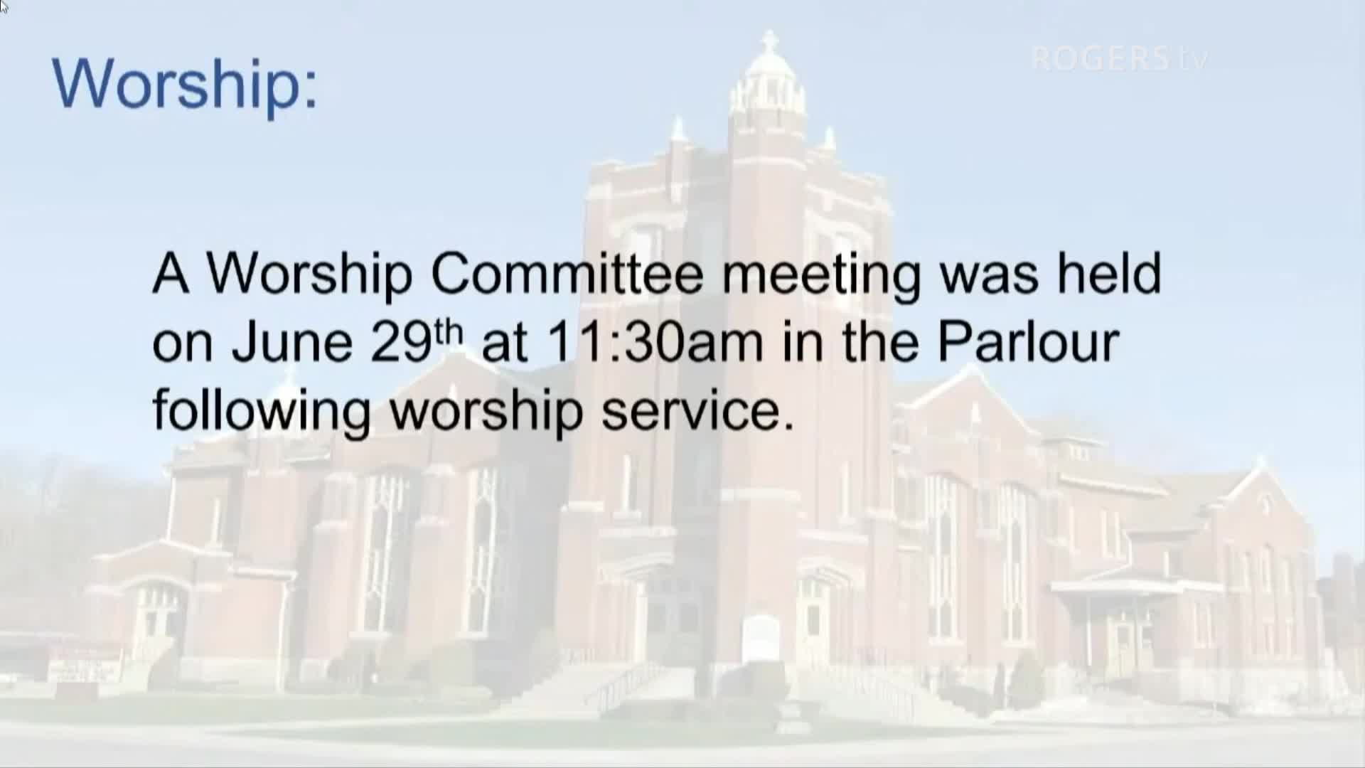 Central Westside United Church Service