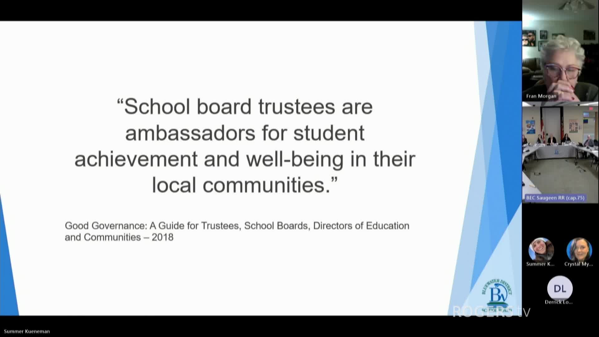 Bluewater District School Board Meeting