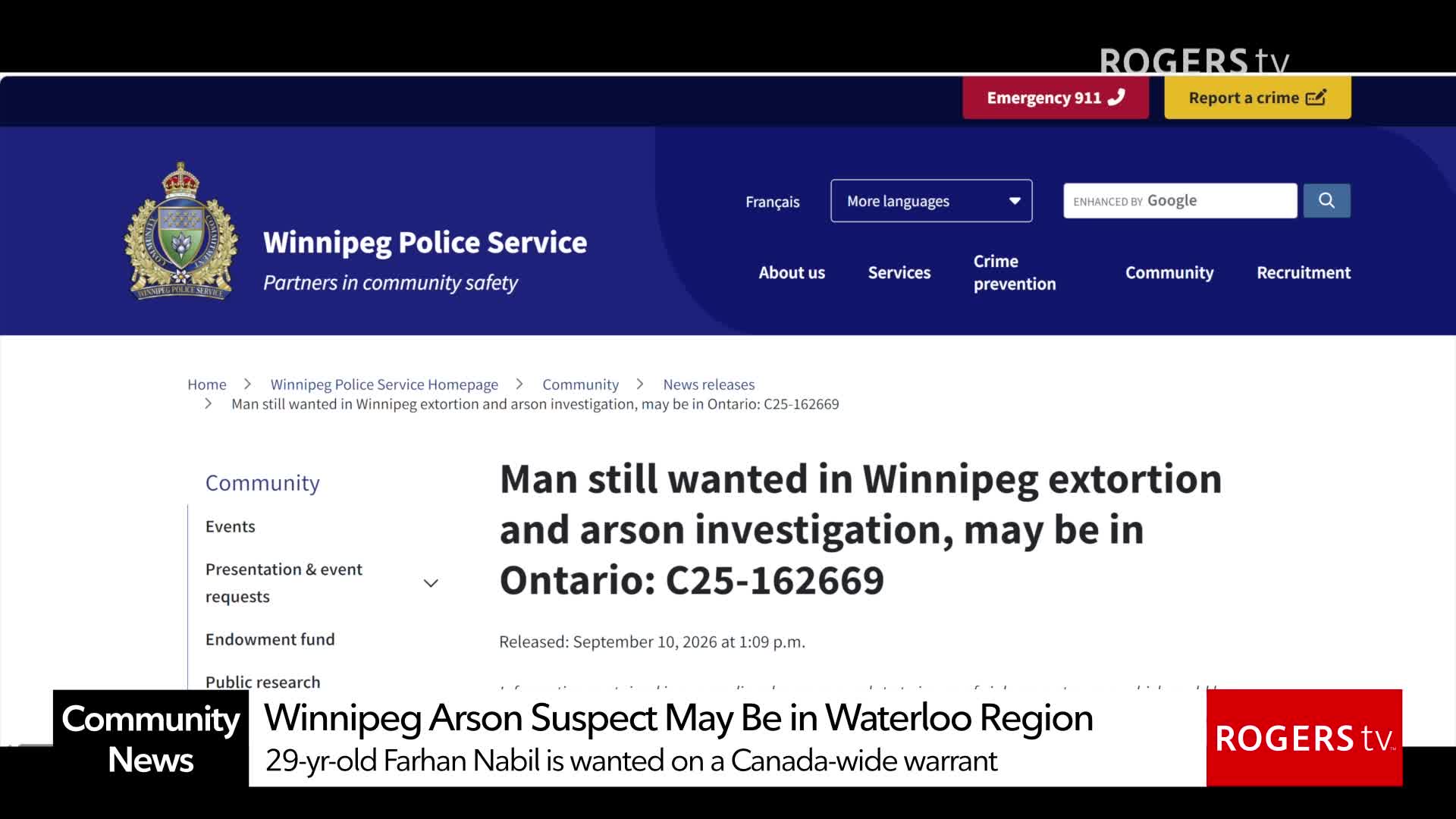Rogers tv Community News