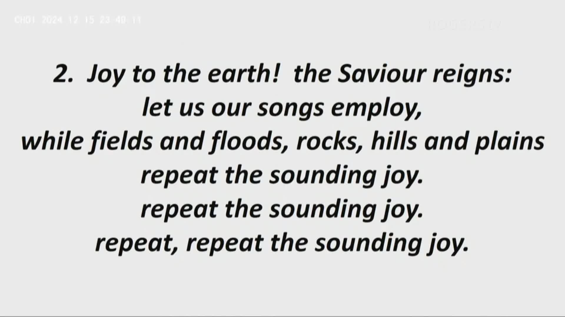 Kincardine Church Service