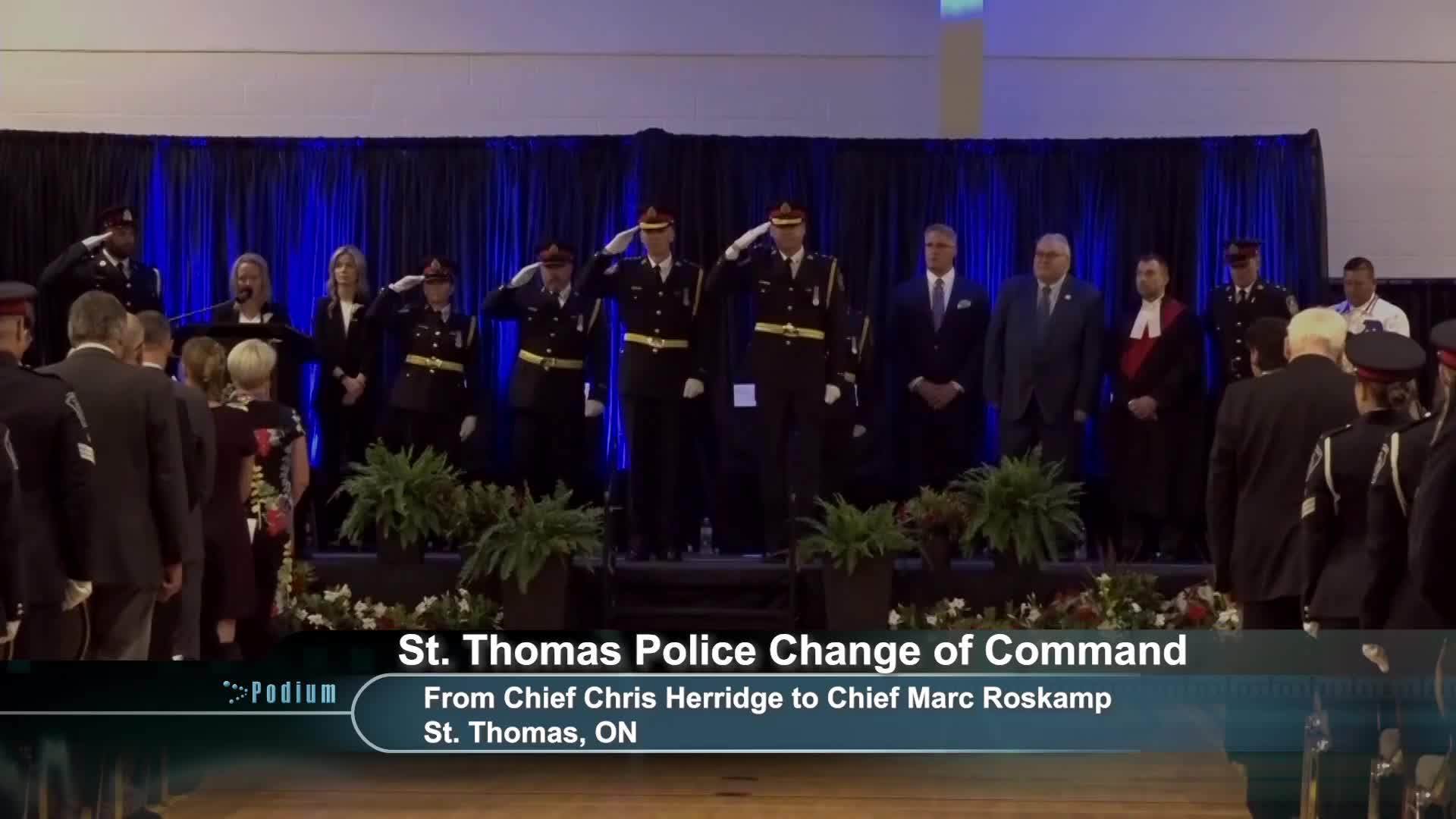 Change of Command Ceremony - St. Thomas Police Service